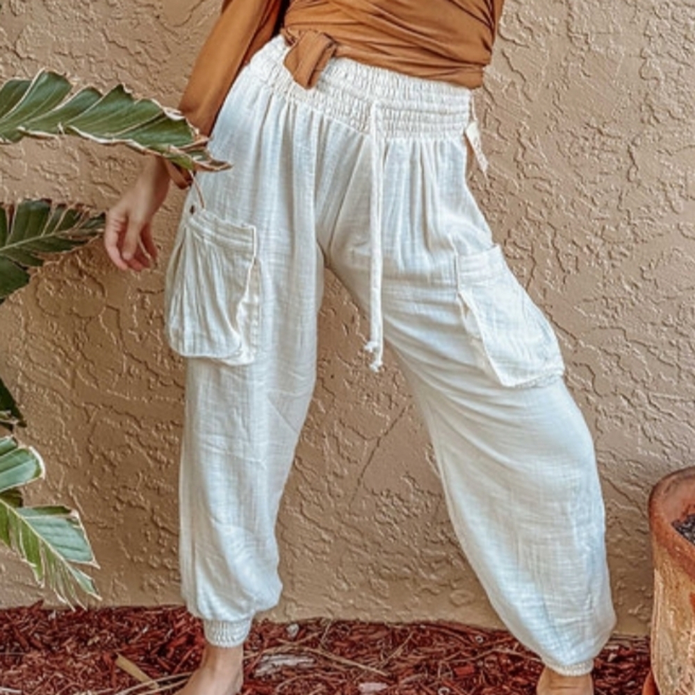 3298 NWT Gardenbelle Moonstone Cargo Joggers Sz L/XL